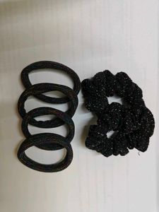 Sparkly Hair Ties & Scrunchies Set