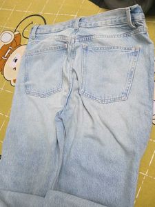 Zara Light Wash Wide Leg Jeans