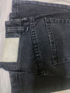 Ribbed Wide Leg Charcoal Jean For Girls In Good Co