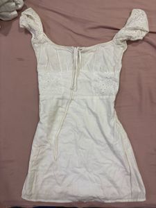 white coquette spring  dress