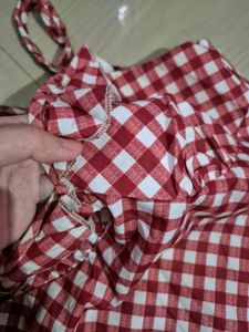 Red Gingham Mini Dress