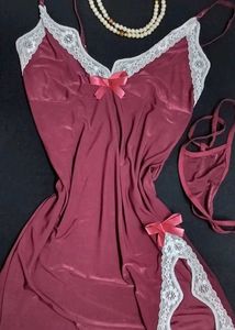 ♥︎ Maroon Hot Nightdress ♥︎🍷