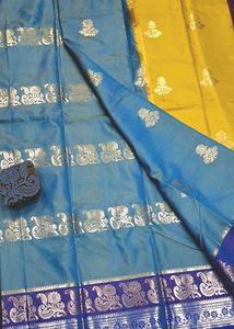 Vibrant Yellow Silk Saree