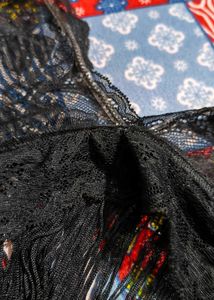 Black Lace Fringe Bralette extra large