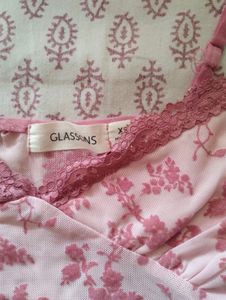 Glassons Pink Lace Trim Cami Top