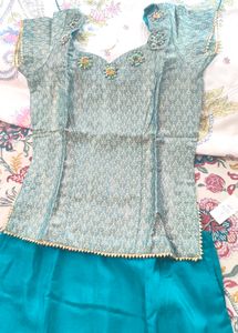 Teal Embroidered Lehenga Choli Set