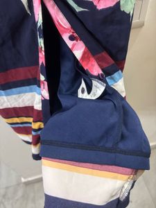 ZINK LONDON Navy Floral Button-Up Shirt Dress