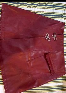 Maroon PU Leather Wrap Mini S