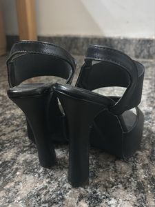 Stylish Black Platform Heels