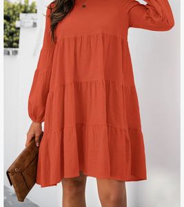 Orange Tiered Dress