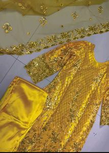 pakistani Yellow Kurta Set with Dupatta