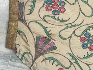 Beige Floral Print Lehenga Choli