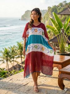 Floral Print Kaftan Cover-Up