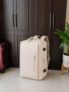 Stylish Cream Backpack for Travel &amp; Work