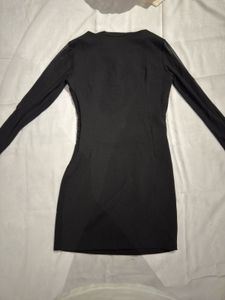 Black Long Sleeve Mini Dress