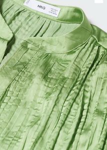 Mango - Green Textured Blouse