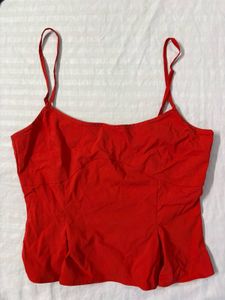 Chic Red Spaghetti Strap Top