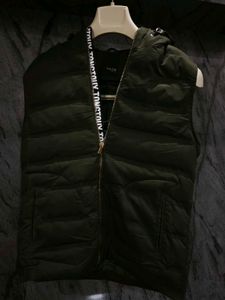 Sleeveless Padded Hooded Jacket