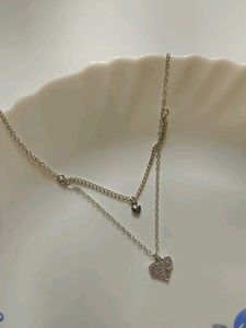 Korean Studded Heart Pendant Chain necklace
