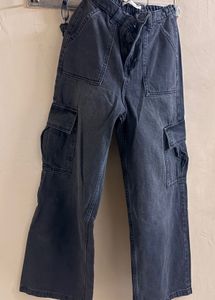 Dark Wash Cargo Jeans