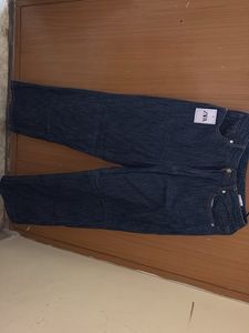 korean navy blue jean