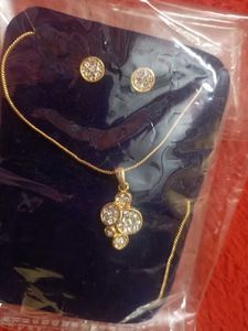 Embroidered Orange Aline gownwith free set
