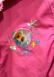 Cute Pink Girls' Windbreaker Jacket