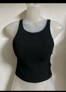 Ribbed Black Tank Top