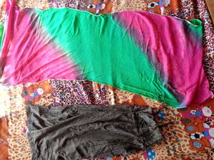 Boho Tie-Dye Dupatta and Printed Salwar