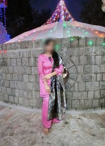Pink Kurta Set with Embellished Dupatta
