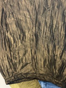 Elegant Metallic Pleated Saree
