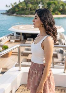 Cute Floral Print Mini Skirt