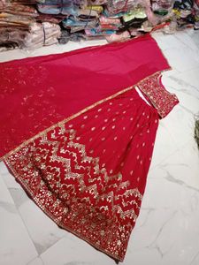 Stunning Red Embroidered Lehenga Choli