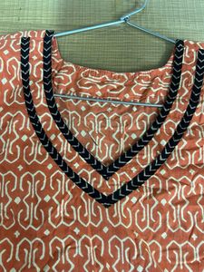 cotton coral Kurta