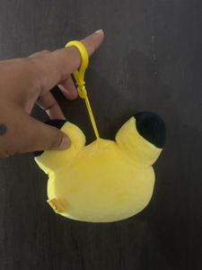 Pikachu plush face keychain