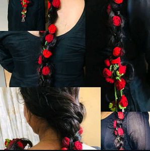 Red rose crochet punjabi parandi