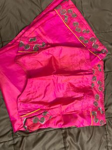 Vibrant Pink Embroidered Saree