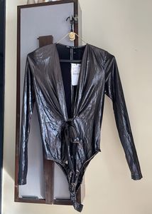 ZARA Metallic Bodysuit with shoulder p