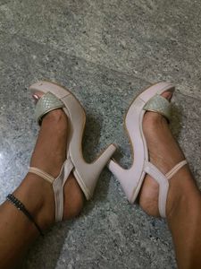 Sparkly Pink Platform Wedge Sandals