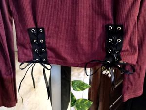 Maroon Long Sleeve Top