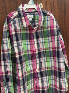 Colorful Plaid Long Sleeve Button-Up Shirt
