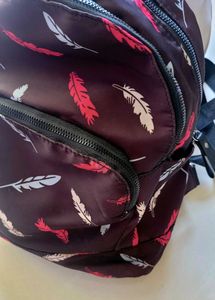 Feather Print Backpack