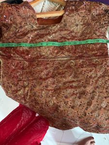 Beautiful organza  party wear dress