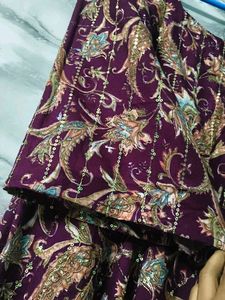 Elegant Paisley Print Gown