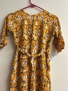Vibrant Yellow Floral Maxi Dress