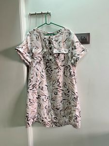 M&S Stylish Printed Short Sleeve Dress