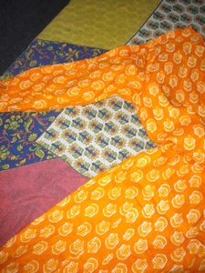 Orange Printed Kurta