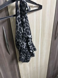 SAVANA Leopard Print Halter Neck Top