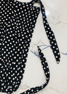 Stylish Black Polka Dot Maxi Skirt