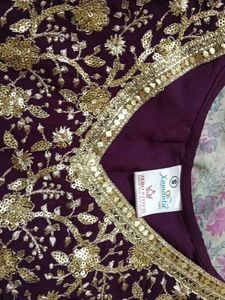 Elegant Purple Embroidered Kurta Set